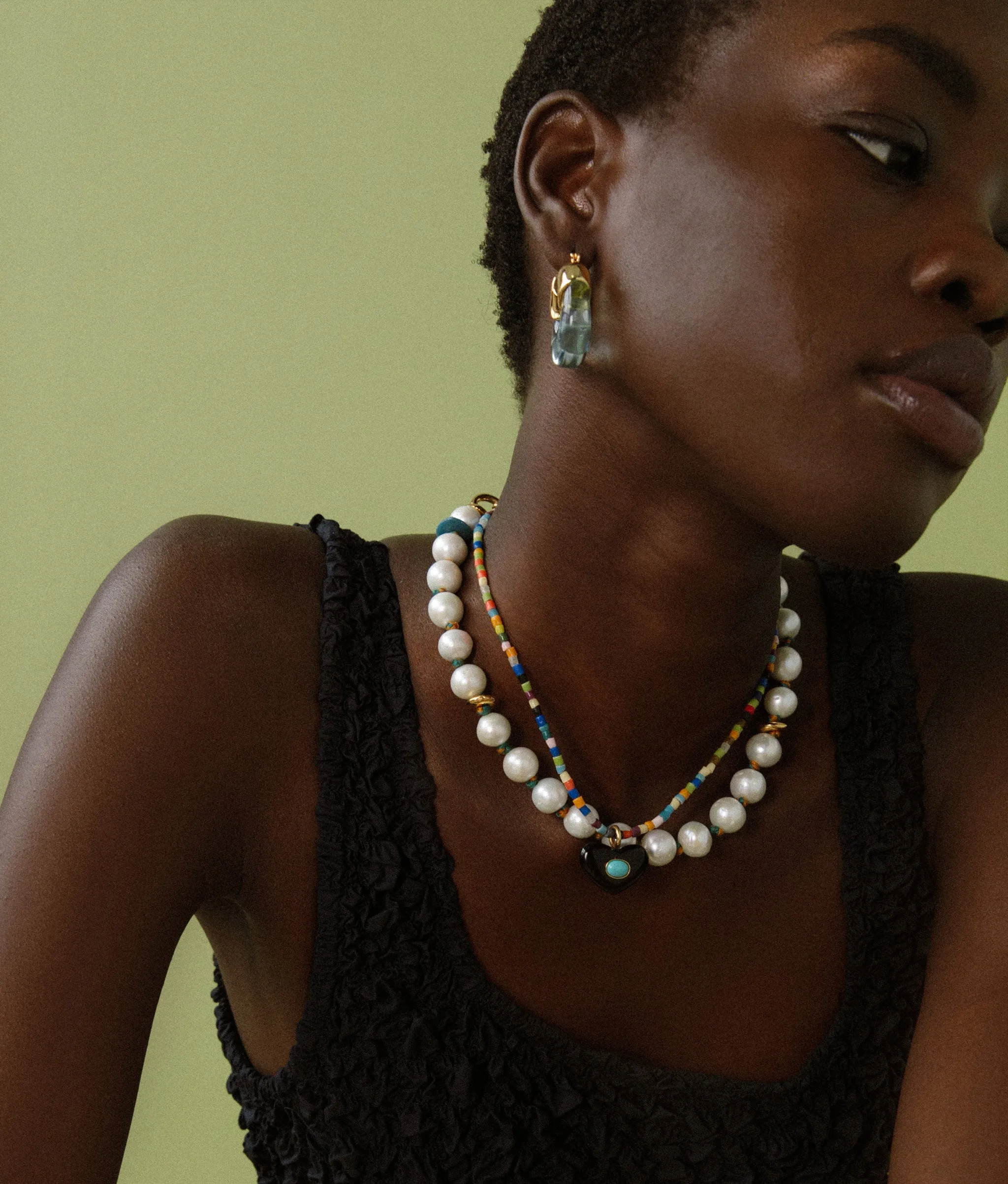 Organic Hoops in Aqua sold by Lizzie Fortunato product image thumbnail 3