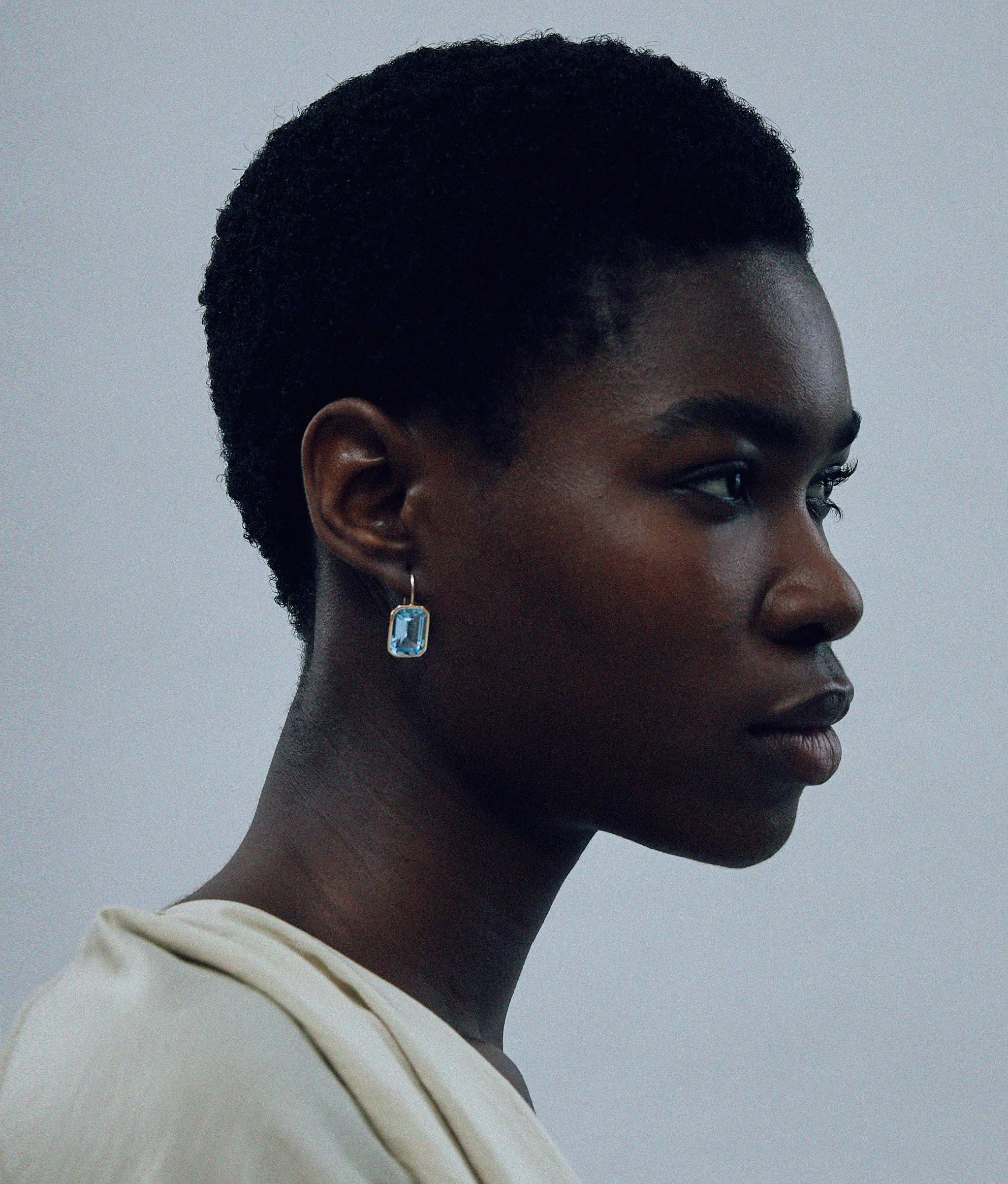 14k Gold Aria Earrings in Sky Blue Topaz sold by Lizzie Fortunato product image thumbnail 2