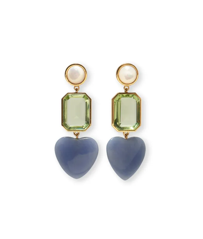 Demy Earrings in Azul sold by Lizzie Fortunato