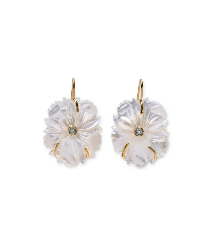New Bloom Earrings in Mother-of-Pearl sold by Lizzie Fortunato