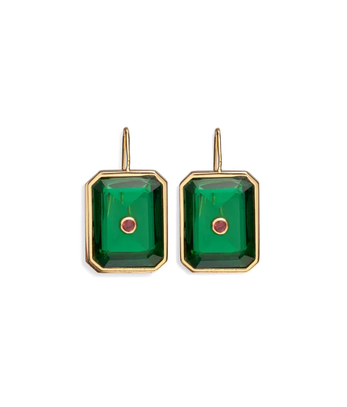 Tile Earrings in Forest sold by Lizzie Fortunato