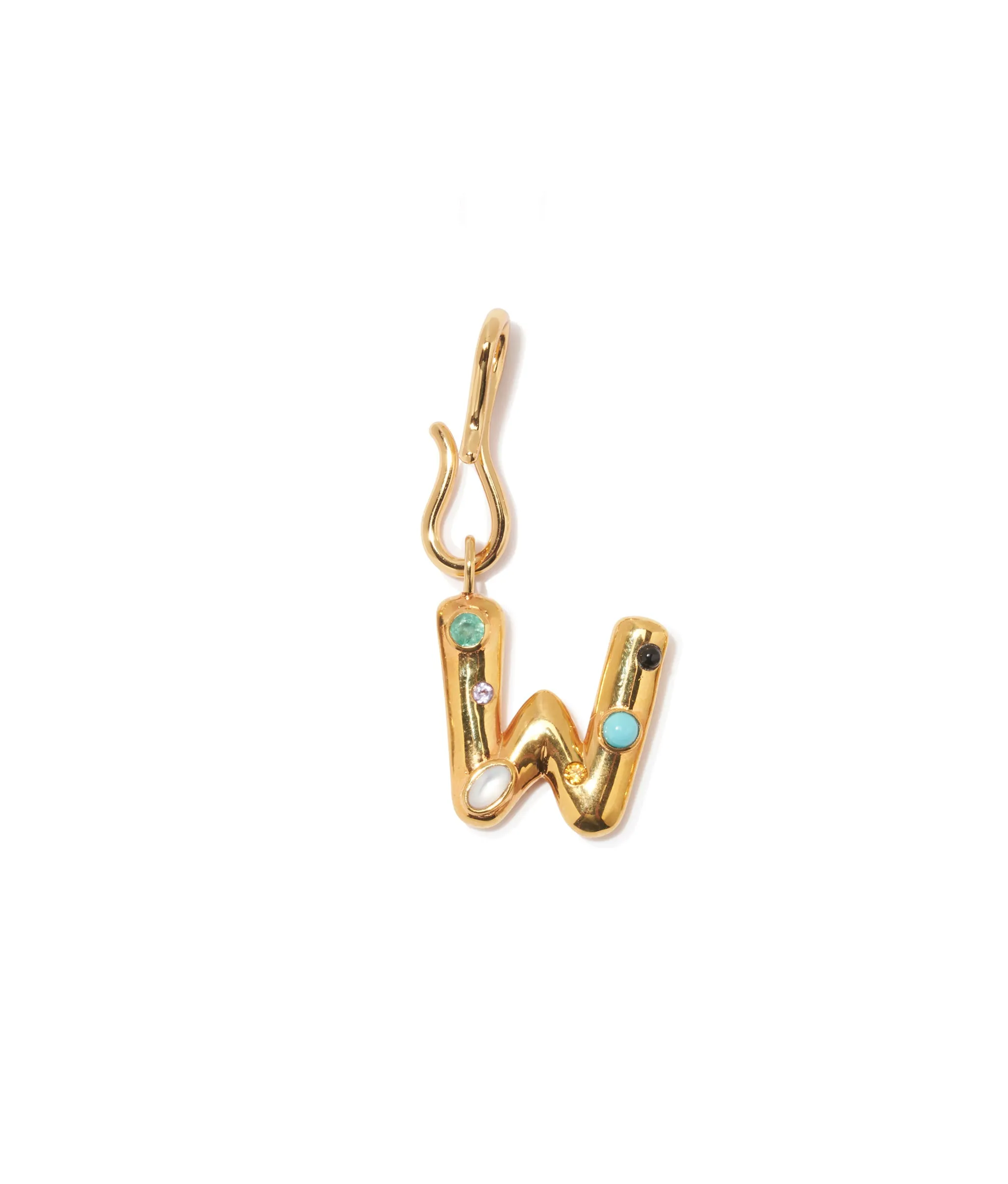 Confetti Letter “W” Mood Charm sold by Lizzie Fortunato