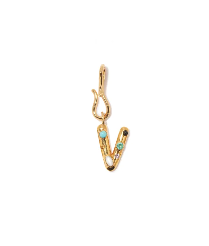 Confetti Letter “V” Mood Charm made by Lizzie Fortunato