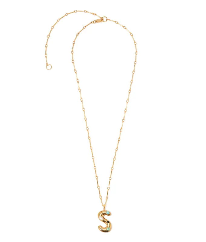 Confetti Letter “S” Necklace made by Lizzie Fortunato