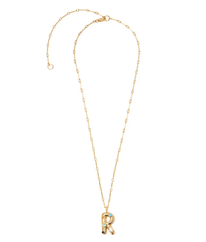 Confetti Letter “R” Necklace made by Lizzie Fortunato