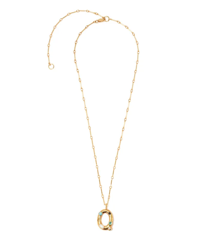 Confetti Letter “Q” Necklace made by Lizzie Fortunato