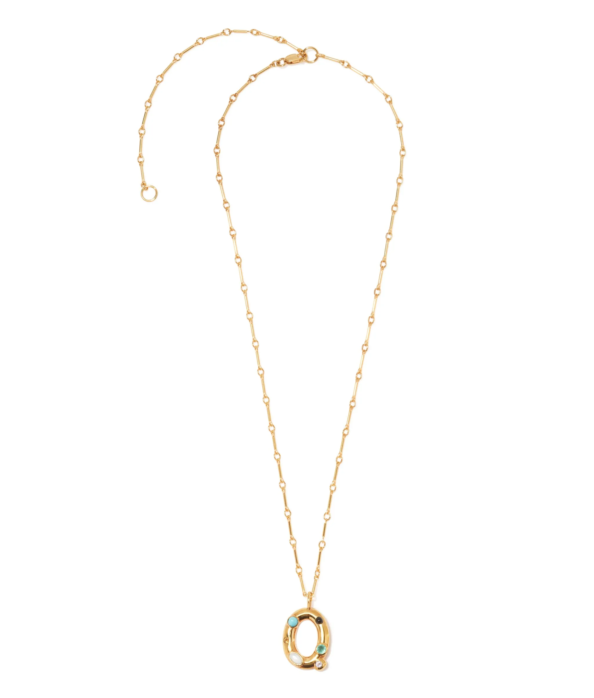 Confetti Letter “Q” Necklace sold by Lizzie Fortunato