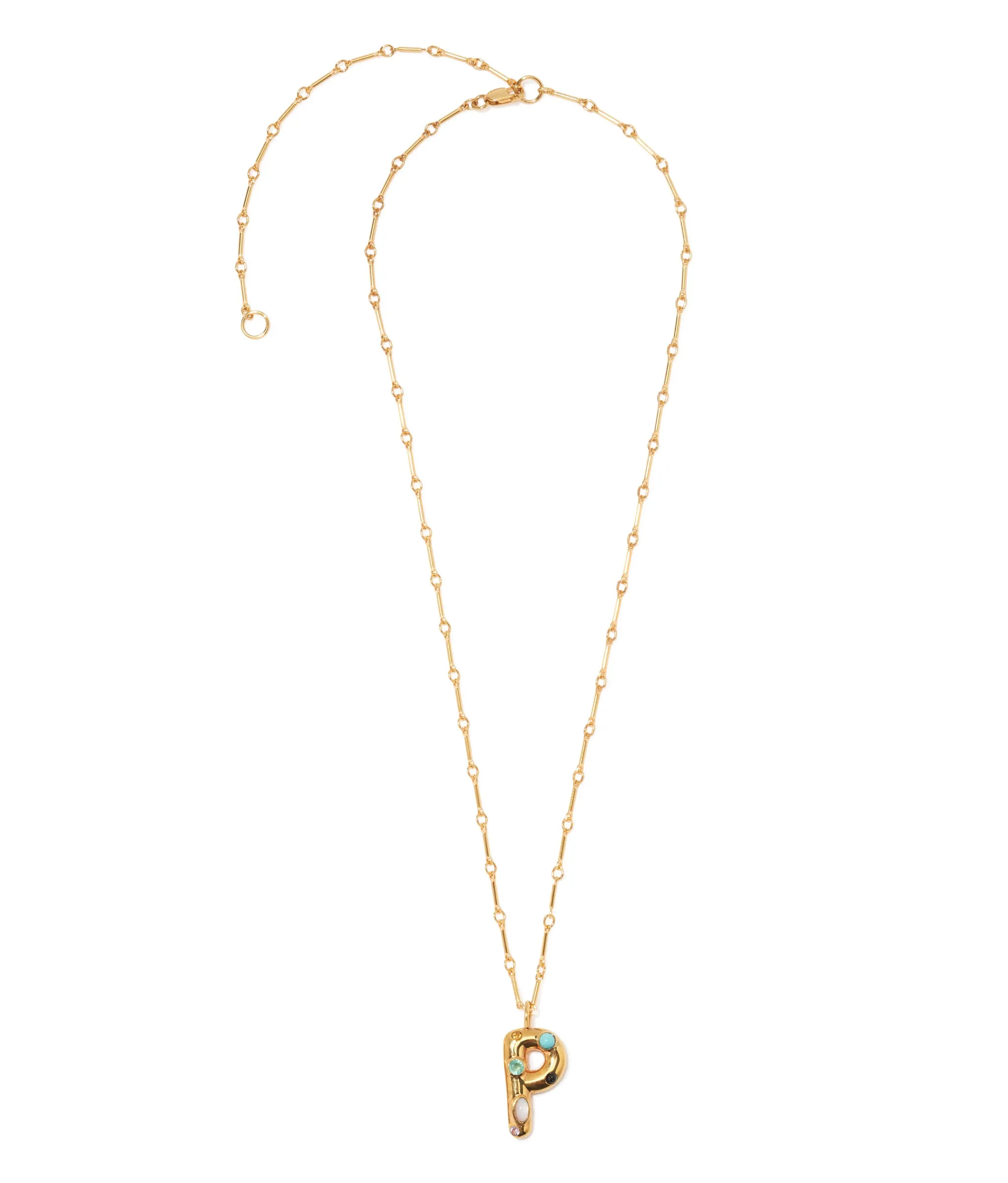 Confetti Letter “P” Necklace sold by Lizzie Fortunato