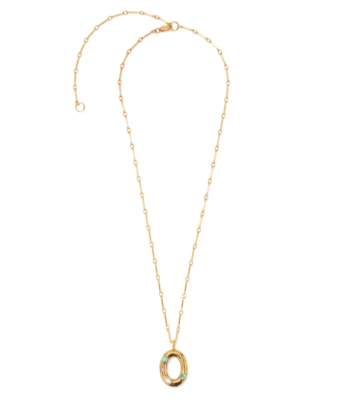 Confetti Letter “O” Necklace made by Lizzie Fortunato