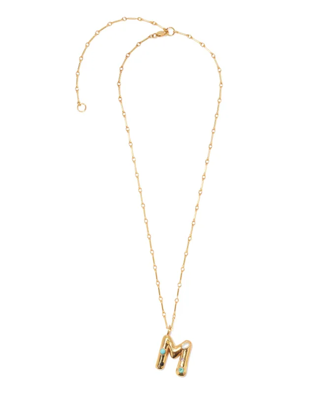 Confetti Letter “M” Necklace made by Lizzie Fortunato