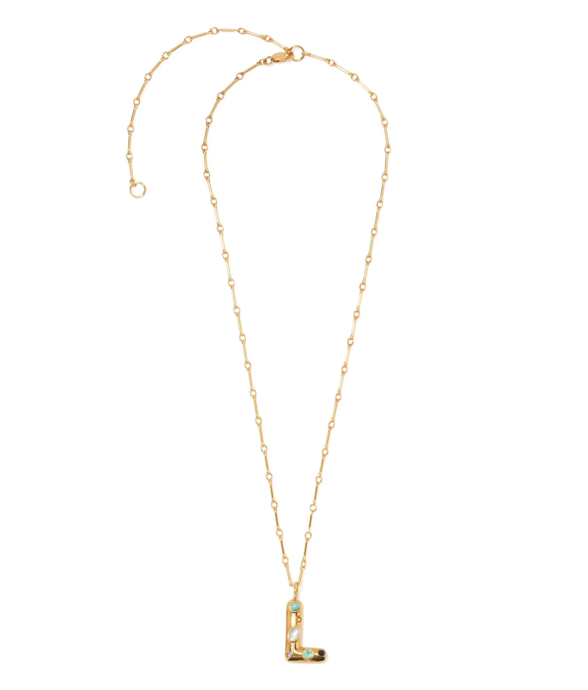 Confetti Letter “L” Necklace sold by Lizzie Fortunato