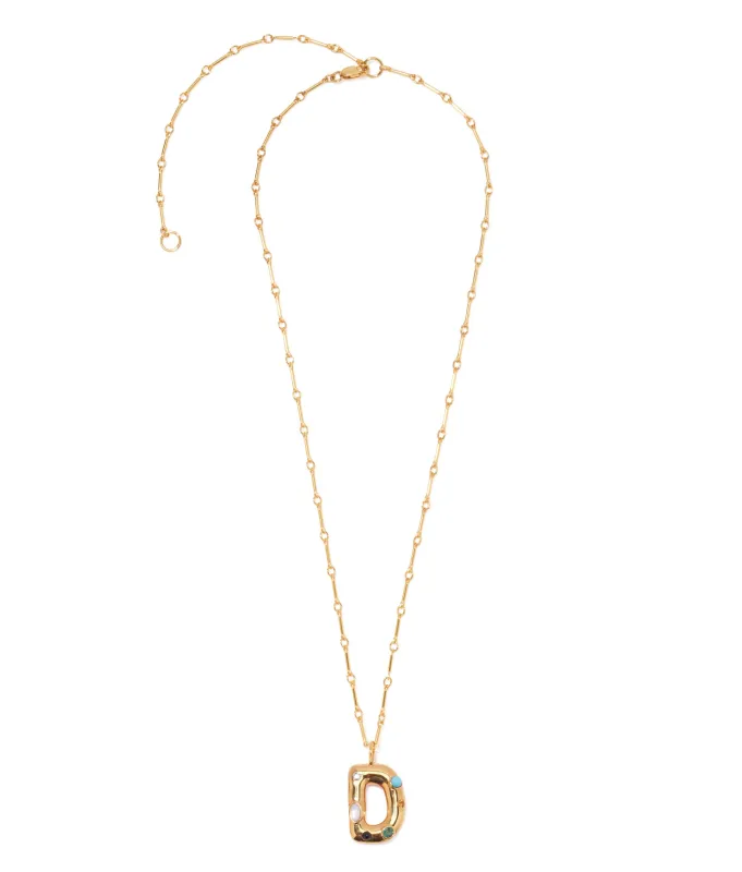 Confetti Letter “D” Necklace made by Lizzie Fortunato