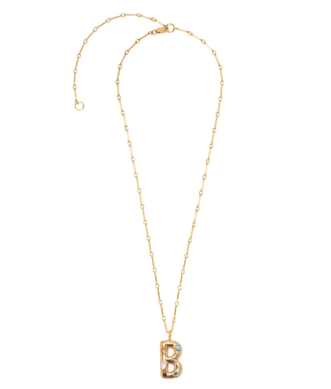 Confetti Letter “B” Necklace made by Lizzie Fortunato