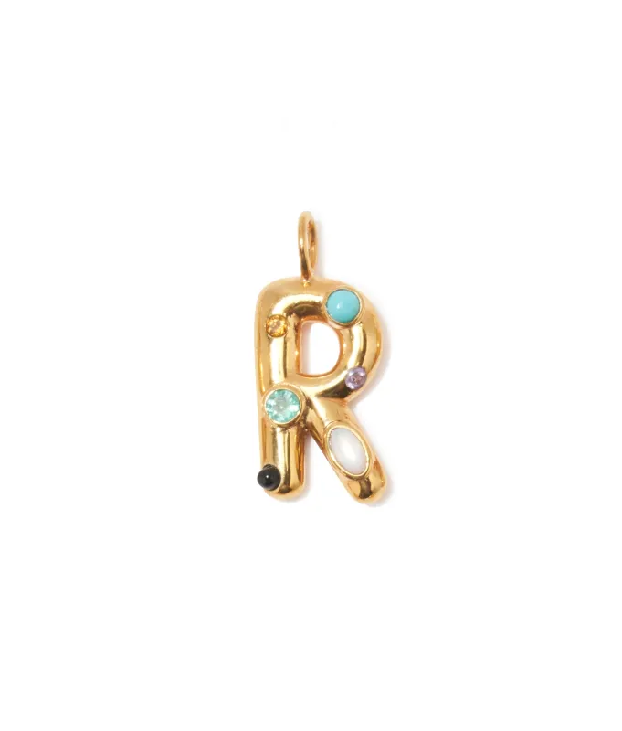 Confetti Letter “R” Charm made by Lizzie Fortunato