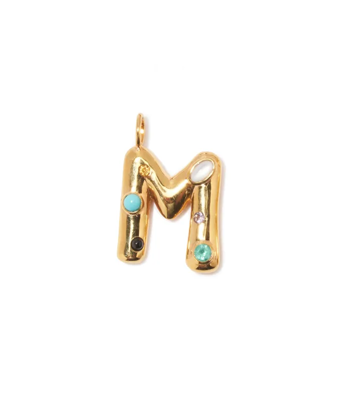 Confetti Letter “M” Charm made by Lizzie Fortunato