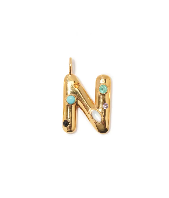 Confetti Letter “N” Charm made by Lizzie Fortunato
