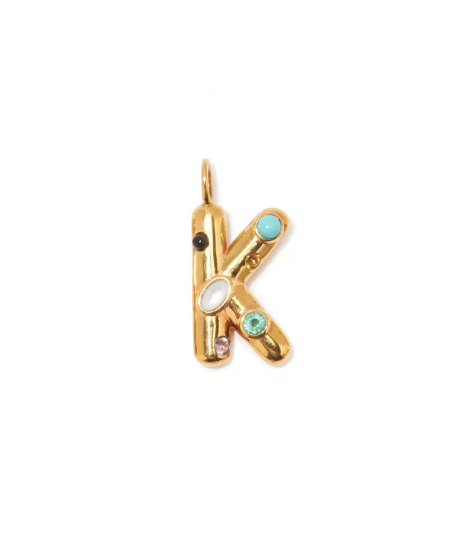 Confetti Letter “K” Charm made by Lizzie Fortunato