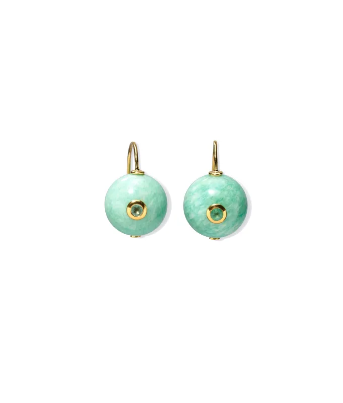 Comet Earrings in Amazonite made by Lizzie Fortunato
