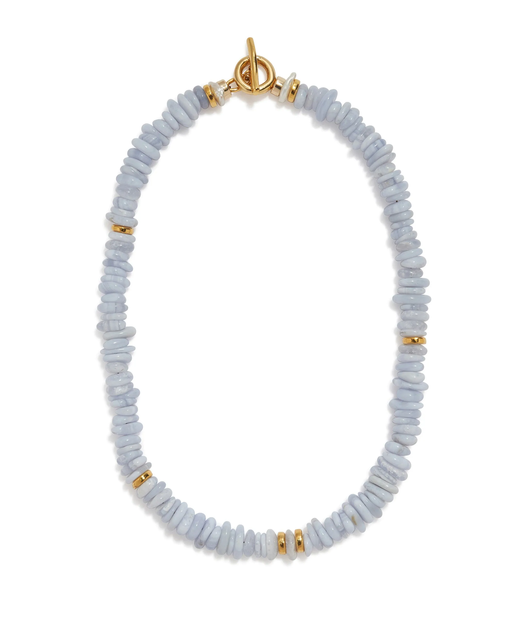 Mood Necklace in Blue Lace Agate sold by Lizzie Fortunato