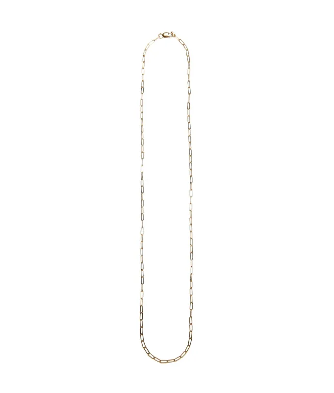 14k Gold Paperclip Chain Necklace sold by Lizzie Fortunato