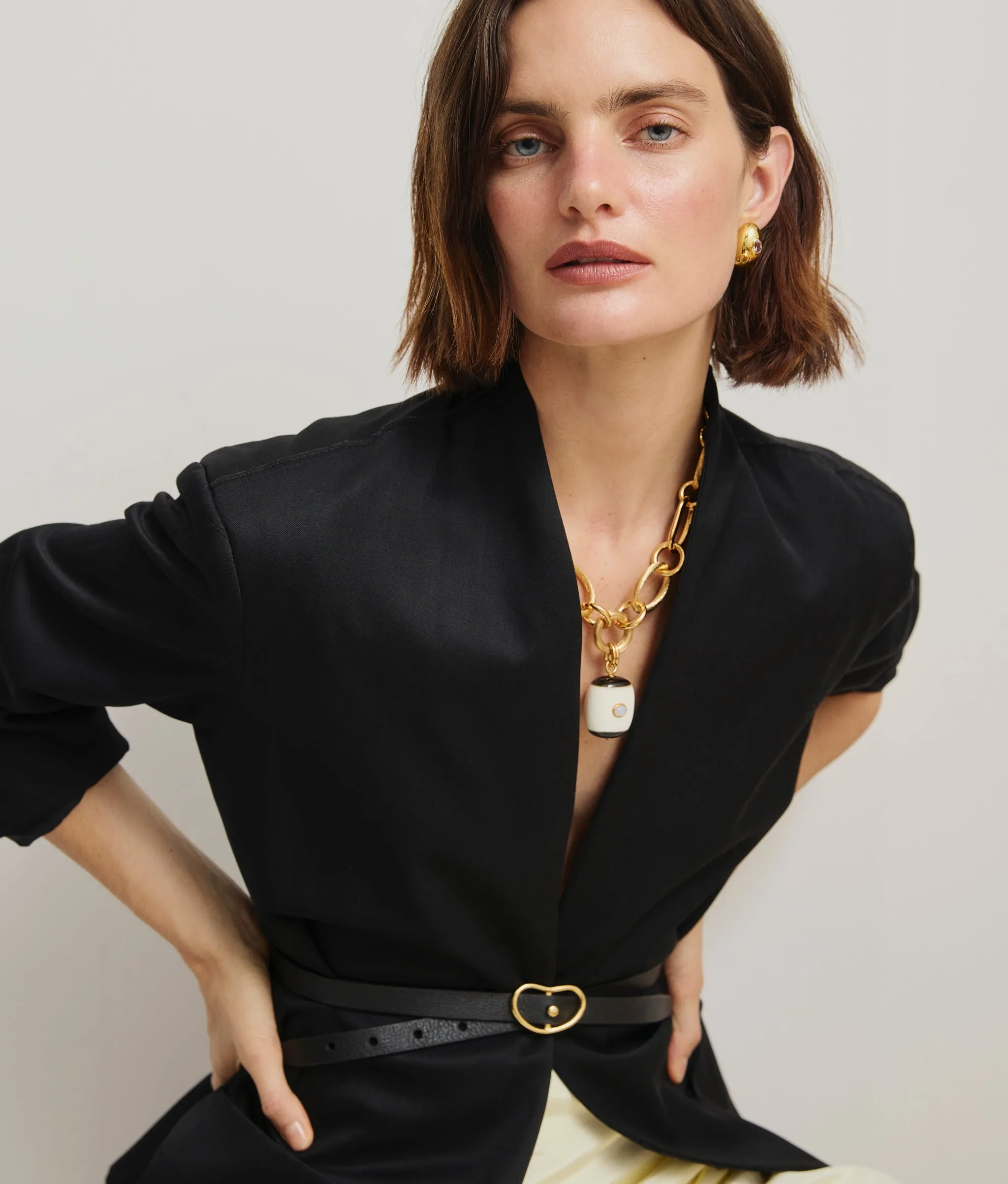 Skinny Georgia Belt in Black sold by Lizzie Fortunato product image thumbnail 2