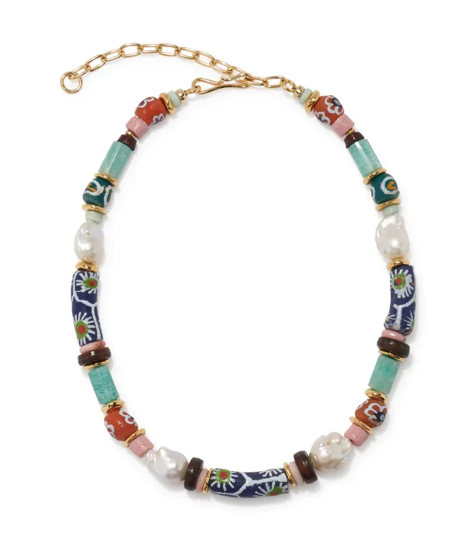 Souvenir Necklace in Azul sold by Lizzie Fortunato