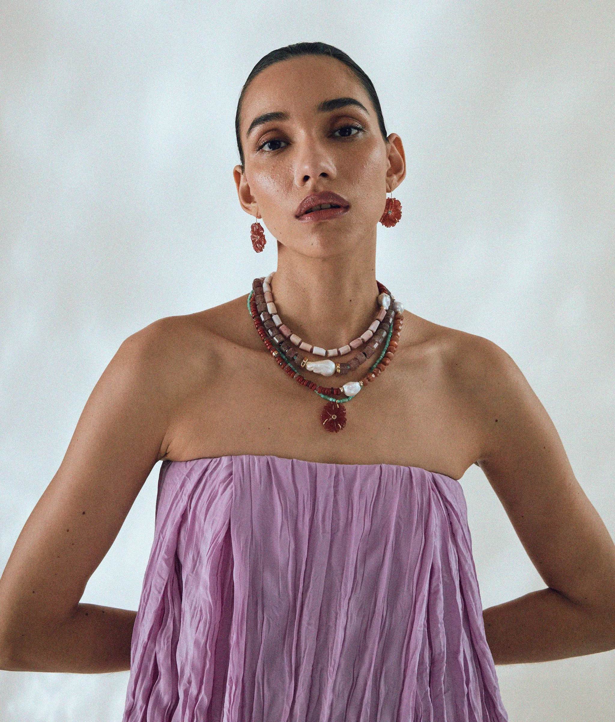 Cabana Necklace in Panama Pink sold by Lizzie Fortunato product image thumbnail 3
