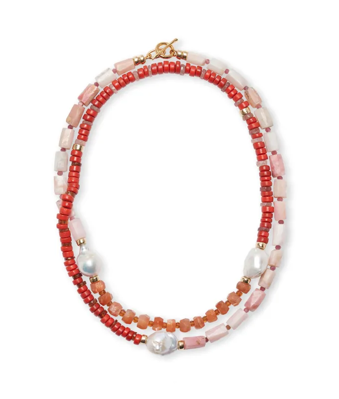 Cabana Necklace in Panama Pink sold by Lizzie Fortunato