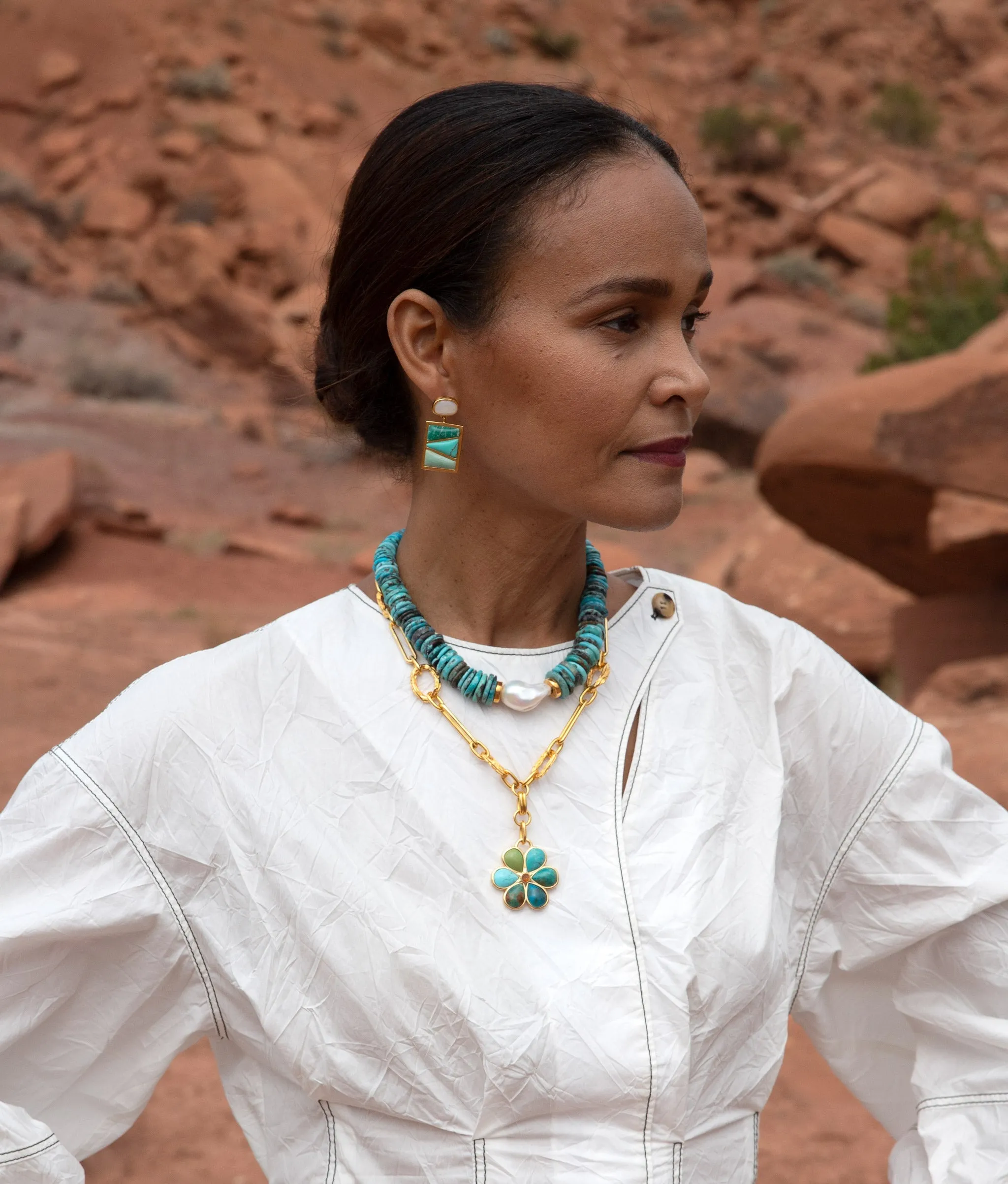 Sky Stone Necklace sold by Lizzie Fortunato product image thumbnail 2
