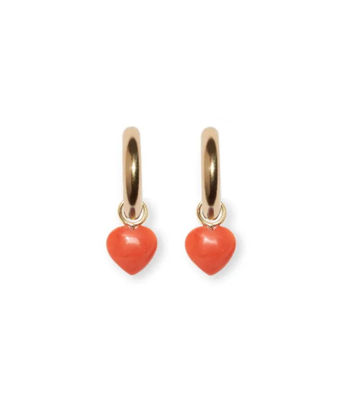 15mm 14k Gold Mood Hoops in Two of Hearts made by Lizzie Fortunato