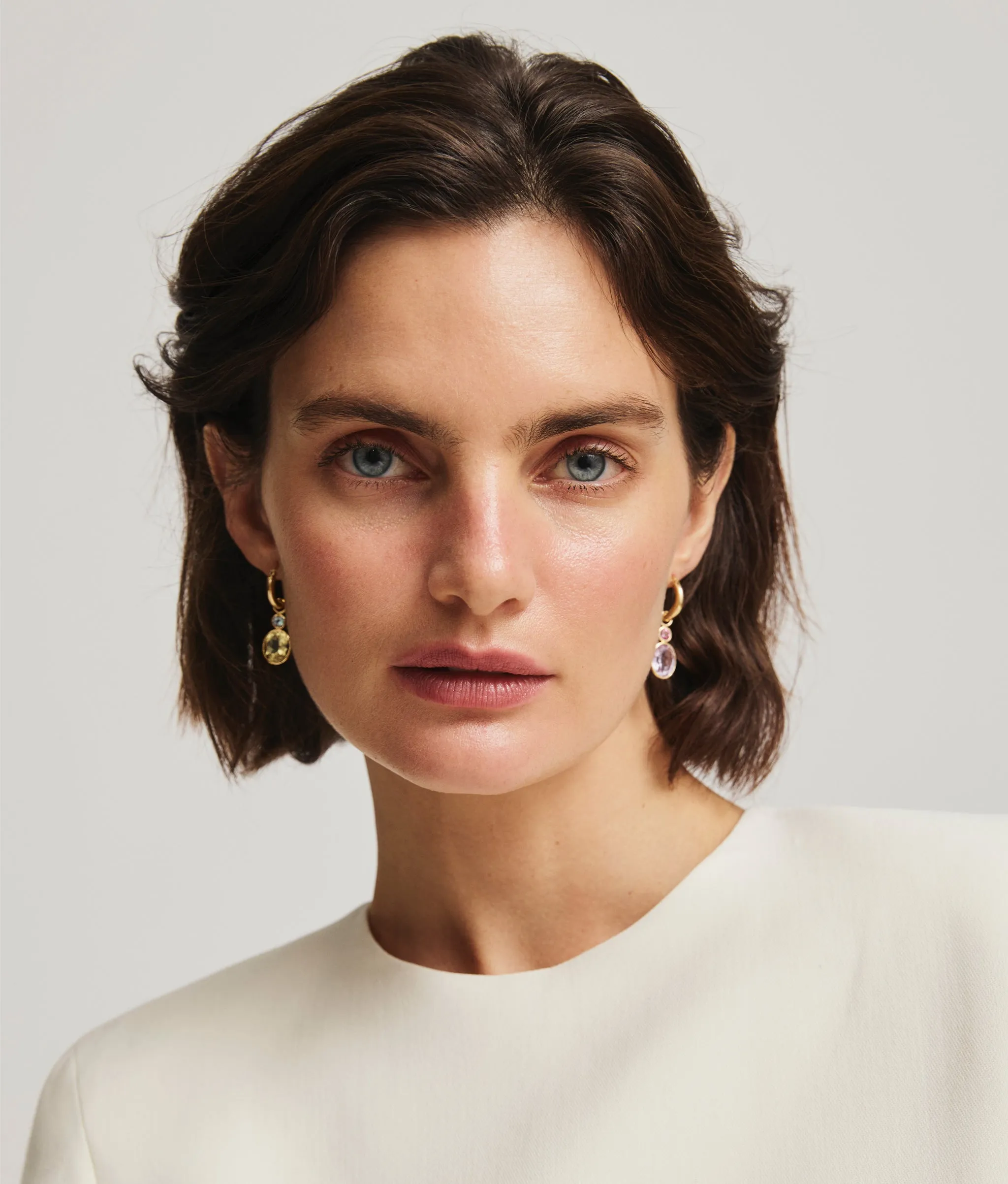 15mm 14k Gold Mood Hoops in Pink Lemonade sold by Lizzie Fortunato product image thumbnail 2