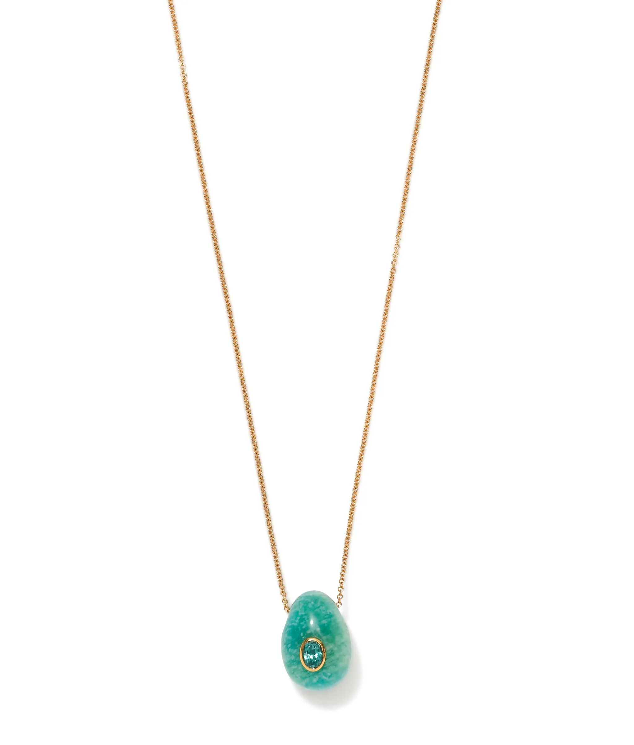 Constance Necklace in Brazilian Amazonite sold by Lizzie Fortunato product image thumbnail 4