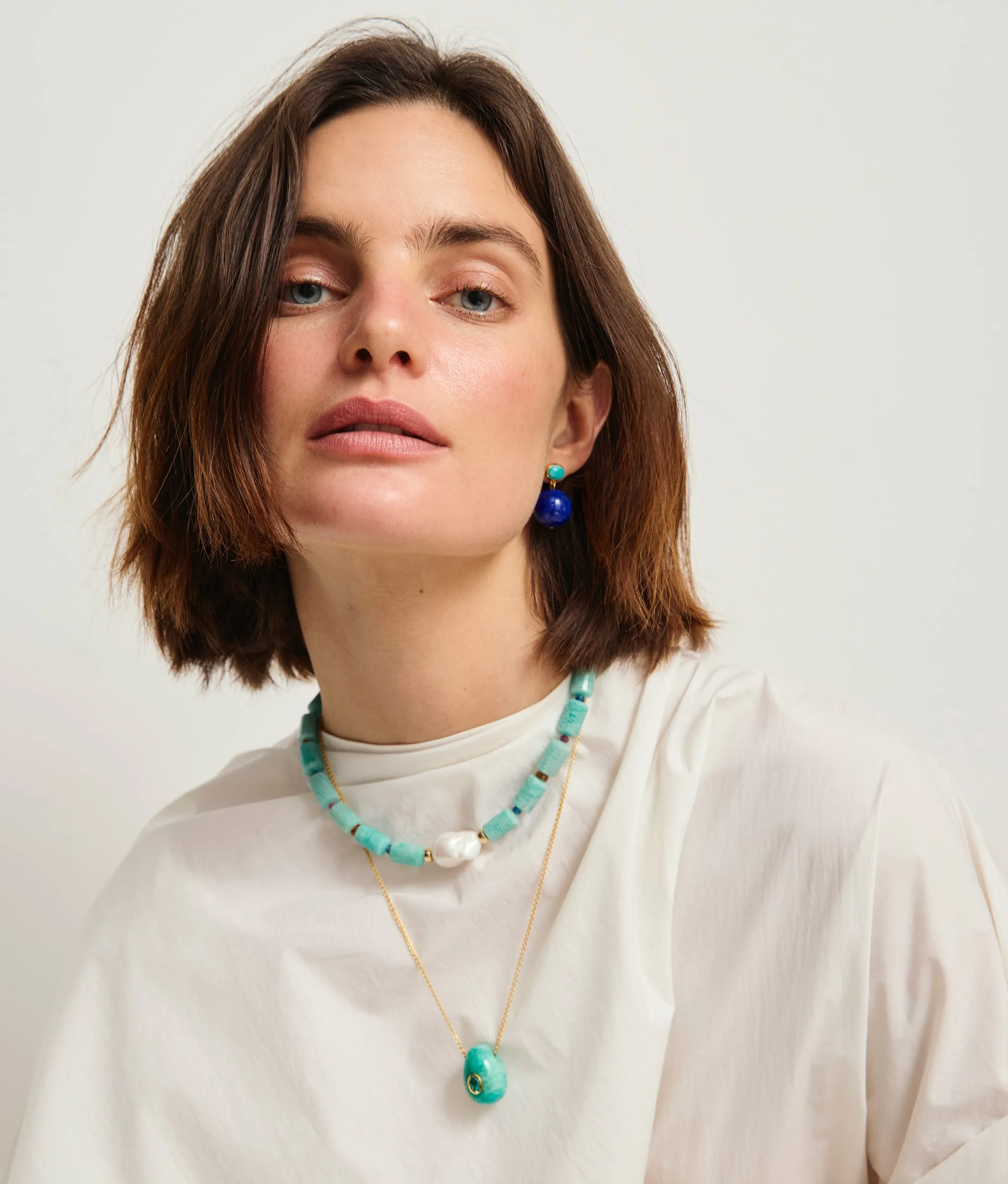 Constance Necklace in Brazilian Amazonite sold by Lizzie Fortunato product image thumbnail 3