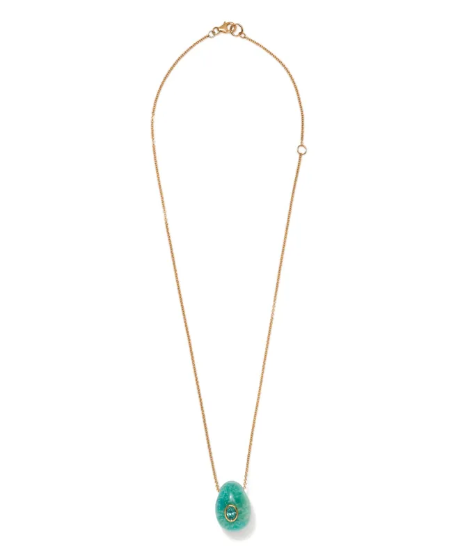 Constance Necklace in Brazilian Amazonite sold by Lizzie Fortunato