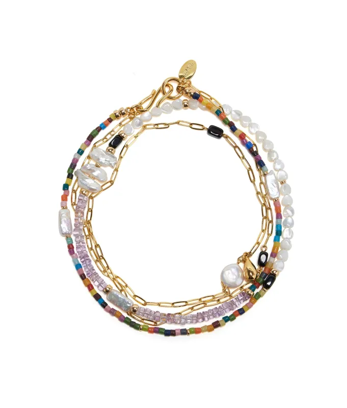 Take Two Necklace in Rainbow made by Lizzie Fortunato