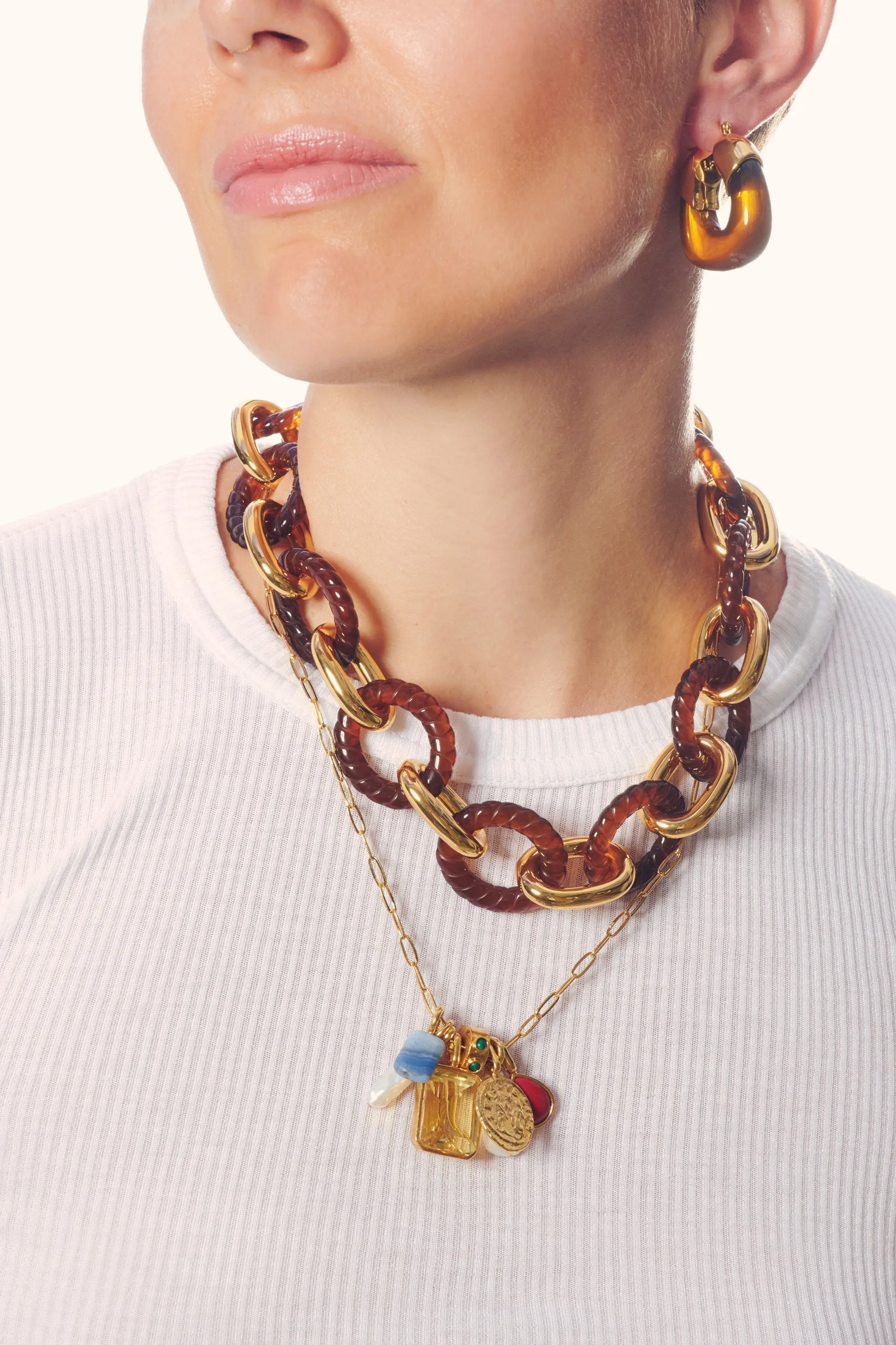 Mirrored Sea Necklace In Tortoise sold by Lizzie Fortunato product image thumbnail 2