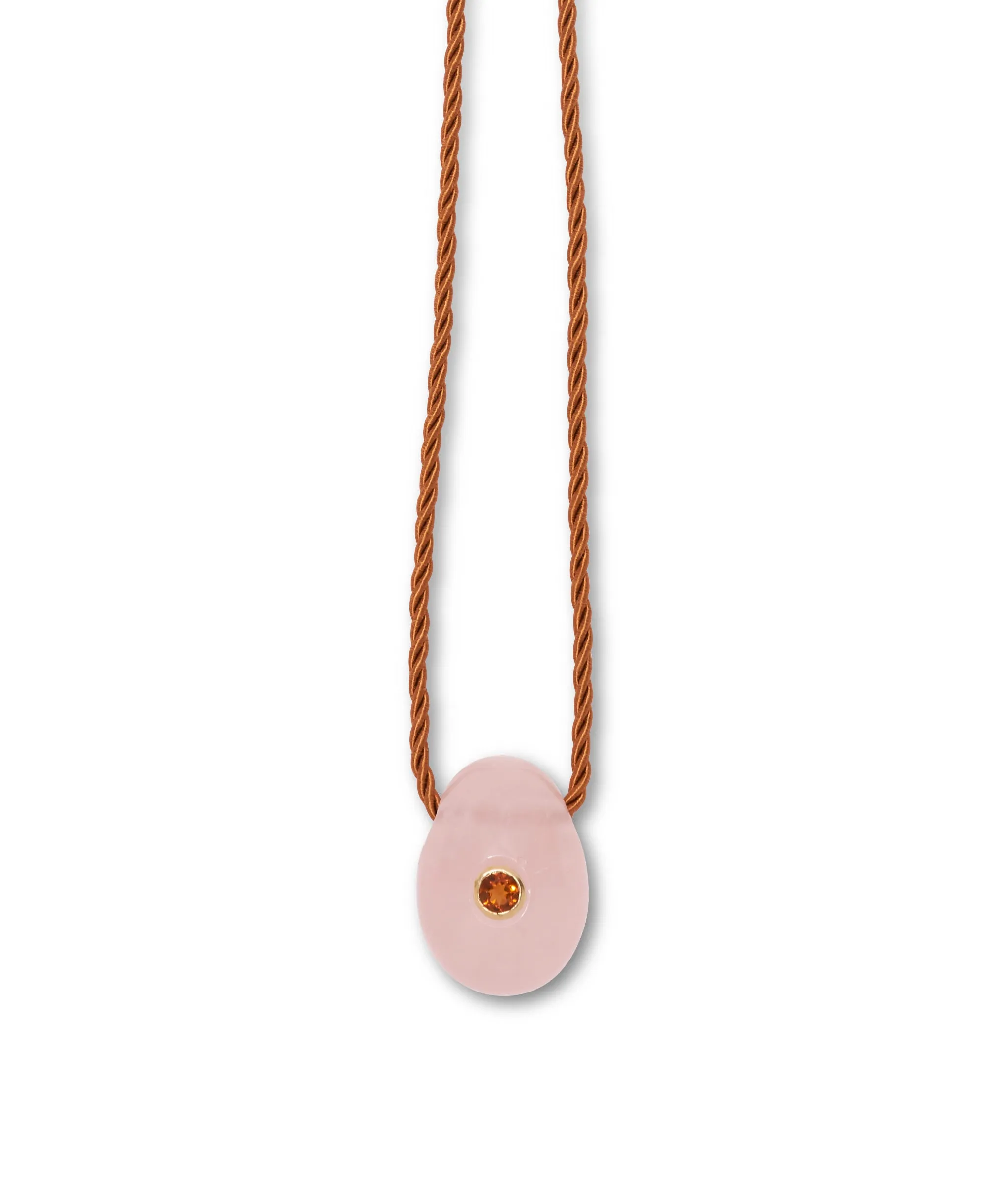 Constance Necklace in Rose with Tan Cord sold by Lizzie Fortunato product image thumbnail 2
