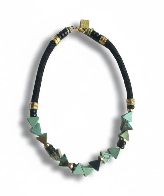 Turquoise Triangle Necklace sold by Lizzie Fortunato