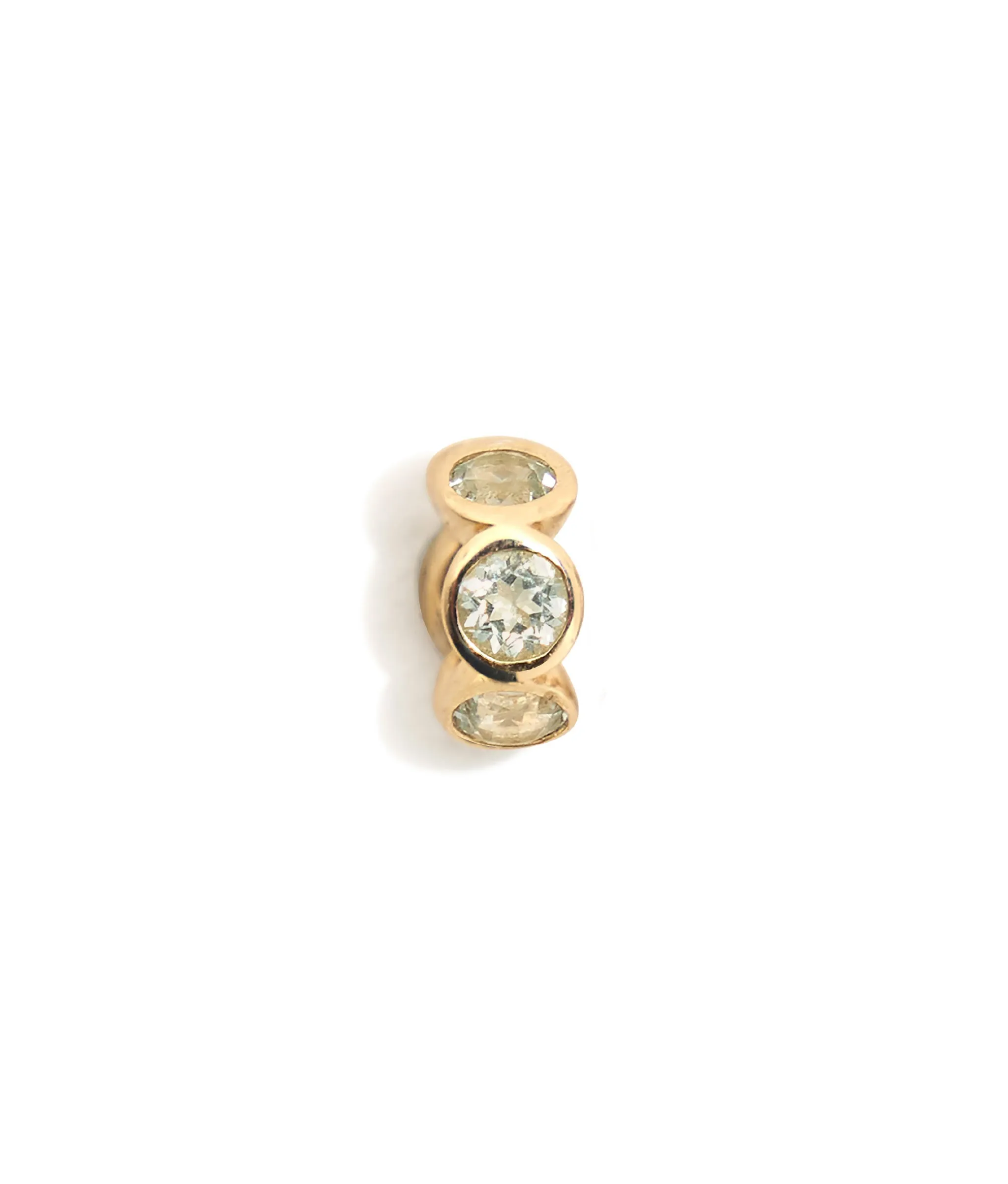 14k Gold Spacer in Sky Blue Topaz sold by Lizzie Fortunato