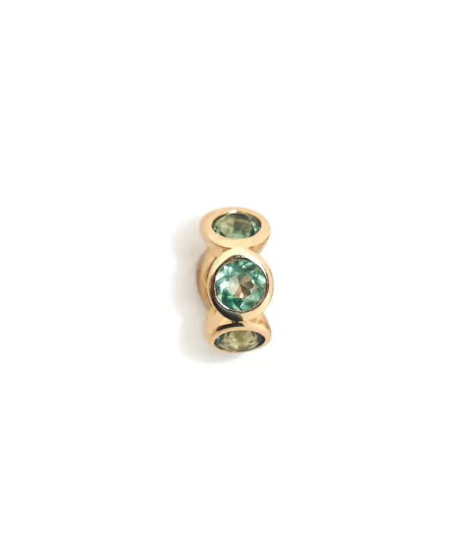 14k Gold Spacer in Green Quartz made by Lizzie Fortunato