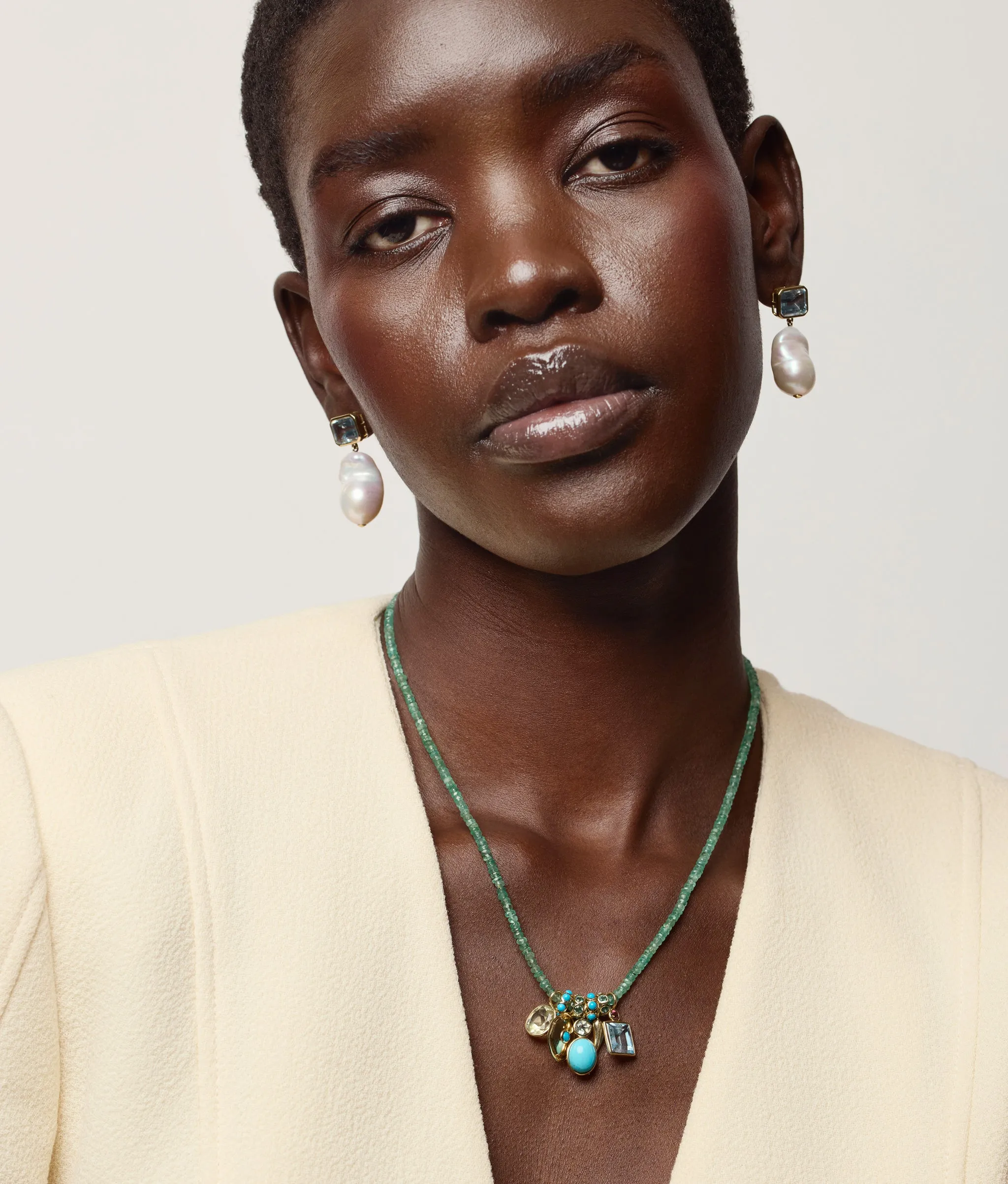 14k Gold Spacer in Turquoise sold by Lizzie Fortunato product image thumbnail 2