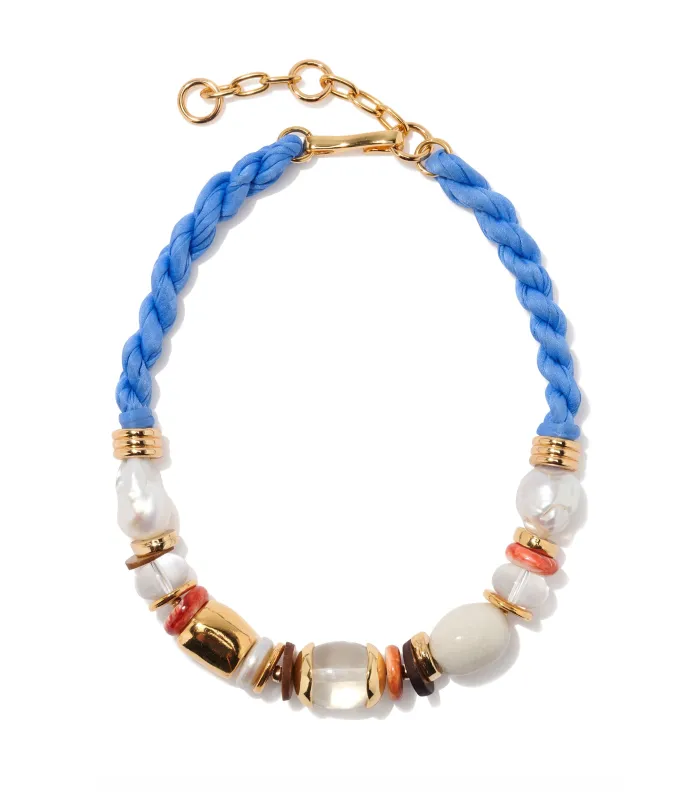 Glass Beach Necklace in Blue Sea made by Lizzie Fortunato