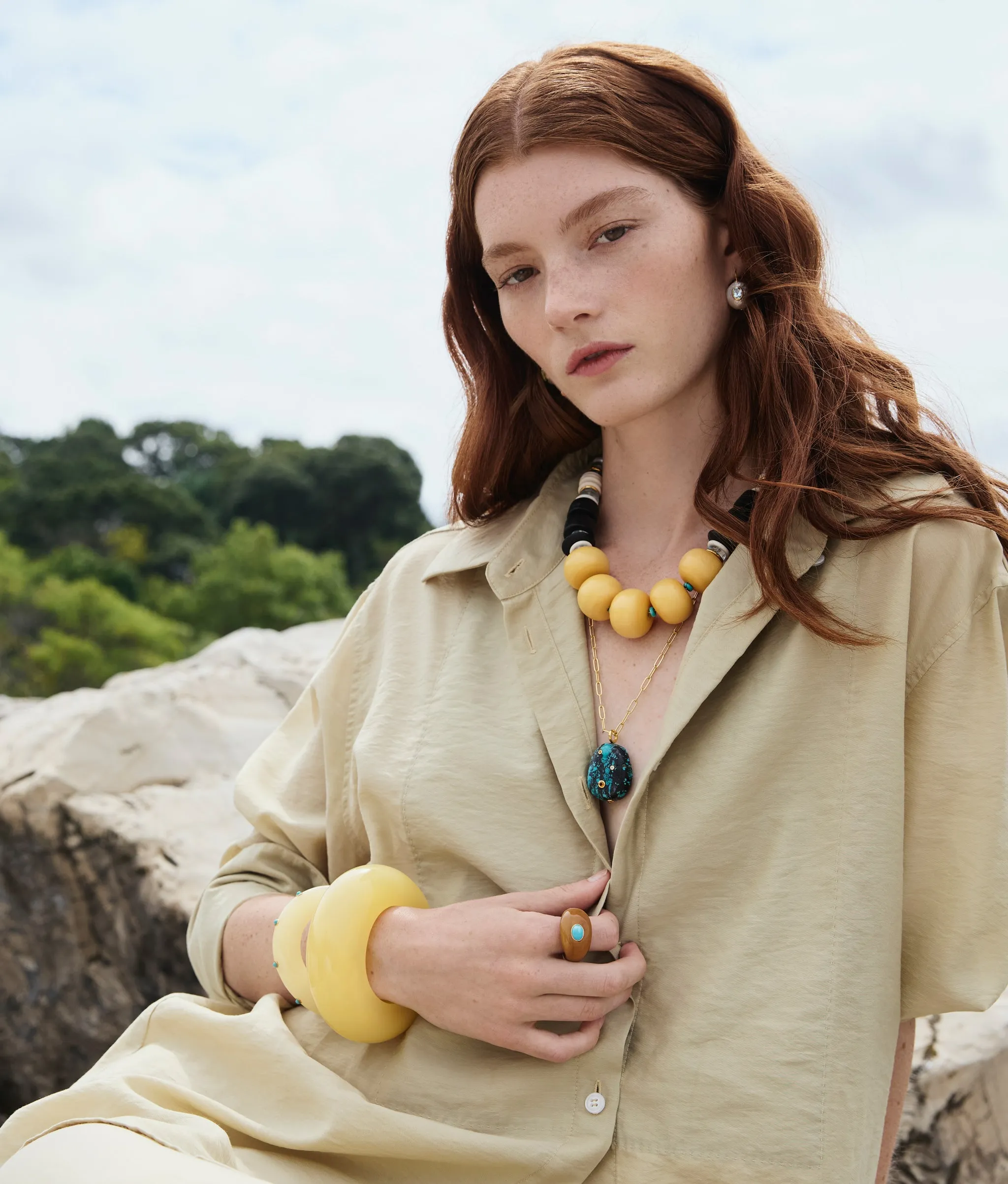 Arc Cuff in Lemon sold by Lizzie Fortunato product image thumbnail 3