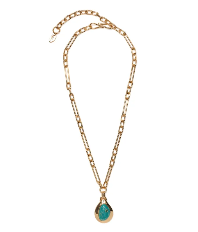 Pond Necklace in Amazonite sold by Lizzie Fortunato