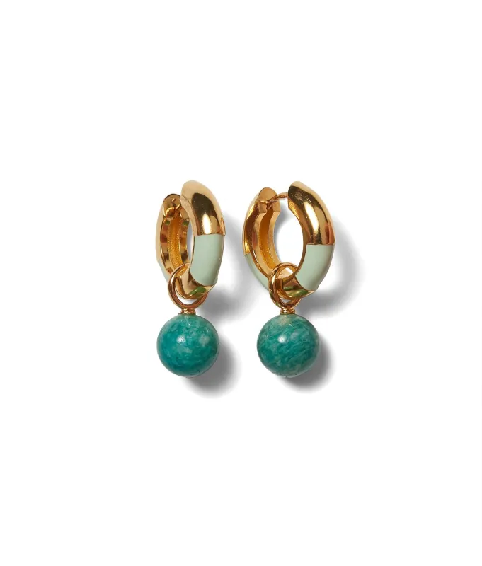 Life Saver Hoops In Pistachio made by Lizzie Fortunato