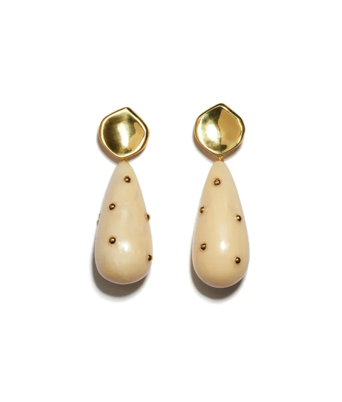 Prism Earrings In Cream made by Lizzie Fortunato