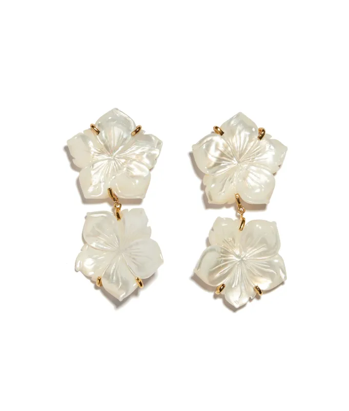 Paper White Reflection Earrings made by Lizzie Fortunato