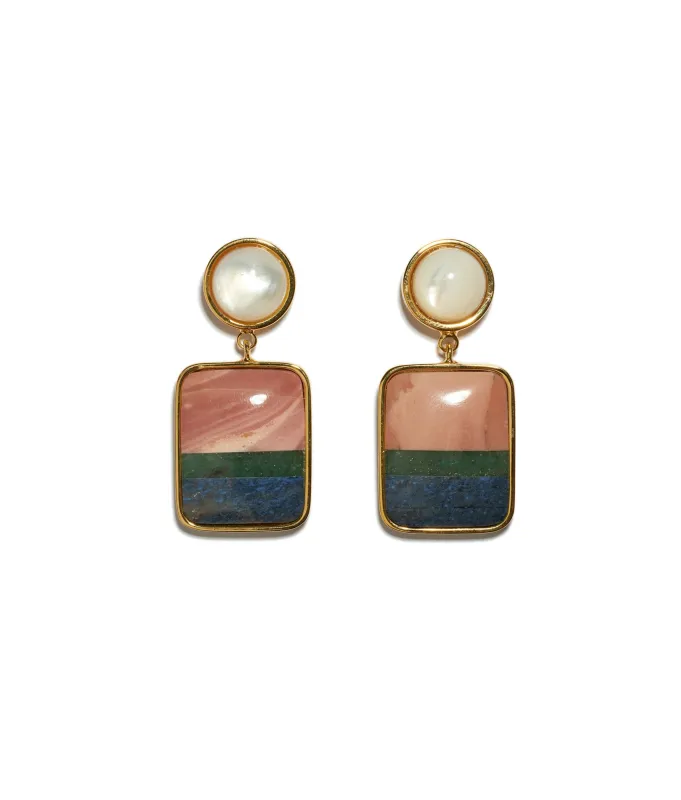 Fresco Earrings In Color Block made by Lizzie Fortunato