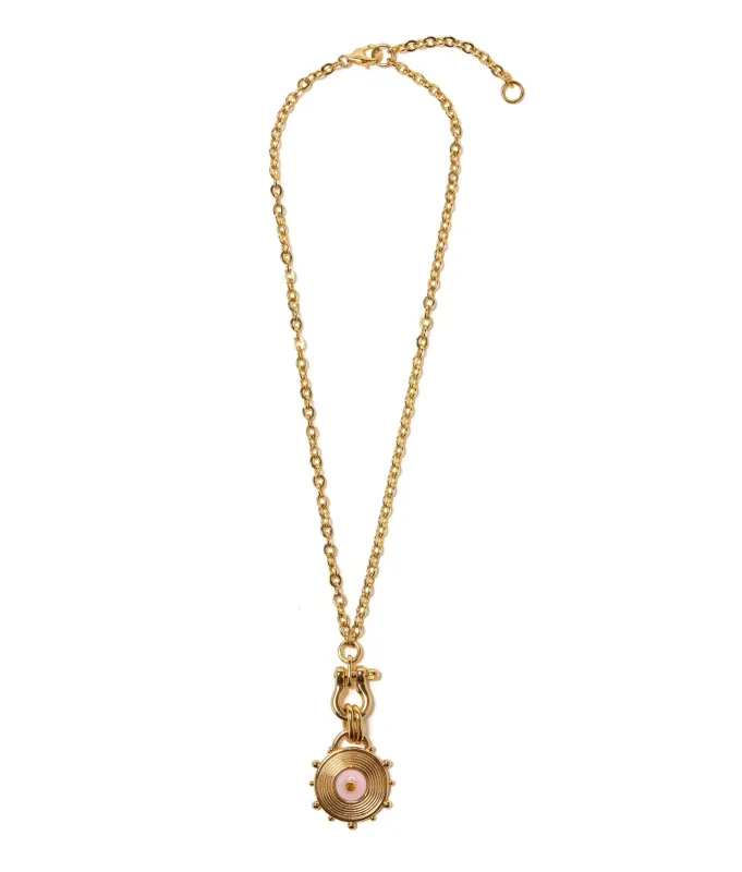 Helm Necklace in Pink Sand made by Lizzie Fortunato