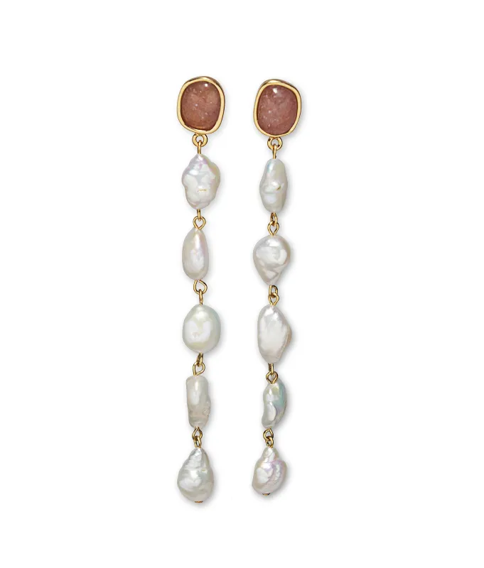 Mykonos Earrings in Strawberry made by Lizzie Fortunato